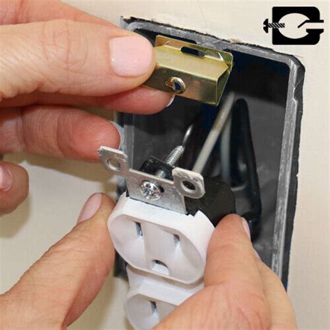 g-clip electrical box repair|electrical box screw hole broken.